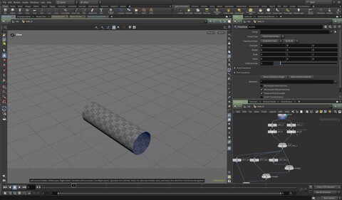 A single textured tube in Houdini