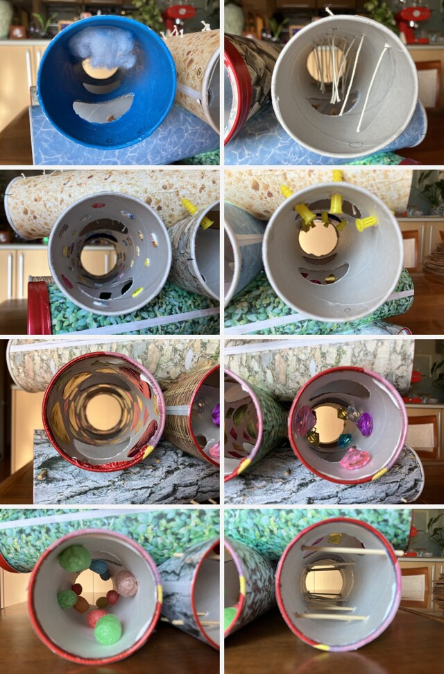Eight different interiors
