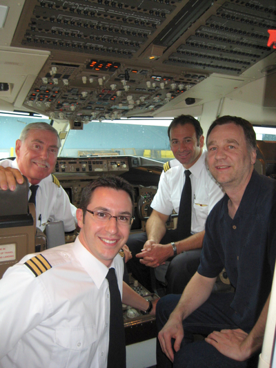 With Captain Clair Maynard, First Officer Greg Margharitis, {{CAPT_PATH}} relief pilot.